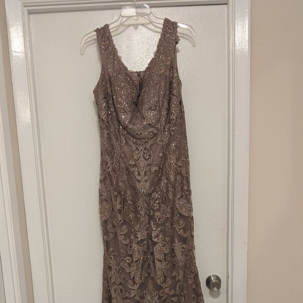 Montage by Mon Cheri Beige Formal Day Dress
